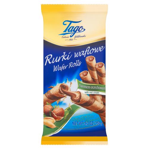 Tago Wafer Rolls with Nut Cream 260g