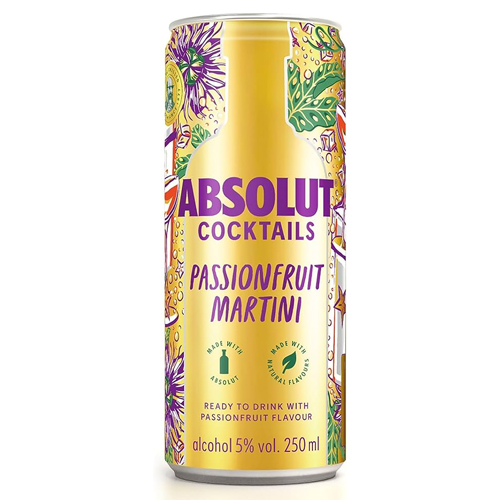 Absolut Passion Fruit Martini Cocktail 250ml