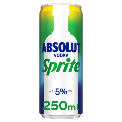 Absolut Vodka & Sprite Can 250ml