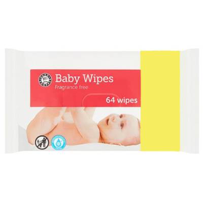 Euro Shopper Baby Wipes 64 Wipes