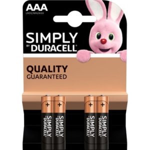 Duracell Simply AAA 4 Pack