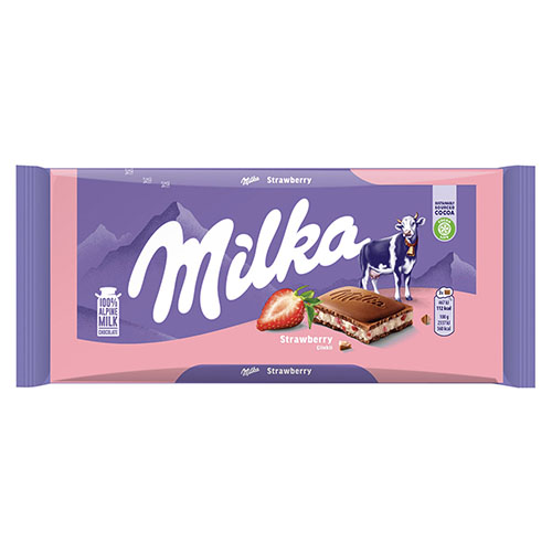 Milka Strawberry Chocolate 100g