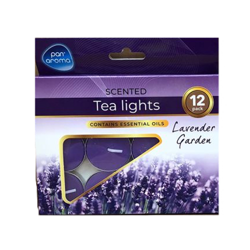 Pan Aroma 12 tea lights Lavender Garden Candles