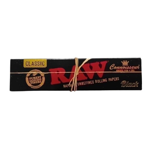 RAW Black Classic Rolling Papers With Tips