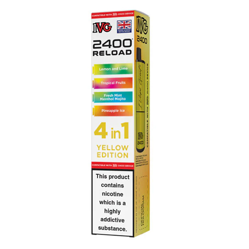 IVG 2400 Reload 4 Pack Pods Yellow Edition
