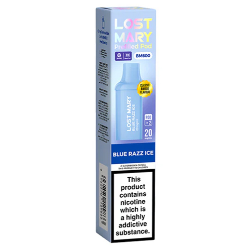 Lost Mary Blue Razz Ice BM600 Prefilled Pods