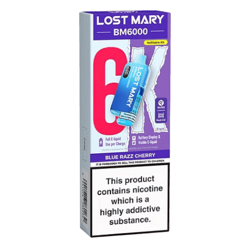 Lost Mary 6K Refillable Kit – Blue Razz Cherry